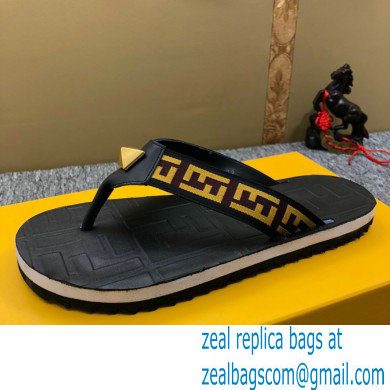 Fendi Rubber Men's Slides Thong Sandals 01 2021 - Click Image to Close