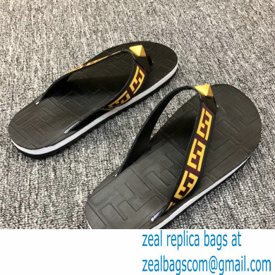 Fendi Rubber Men's Slides Thong Sandals 01 2021 - Click Image to Close