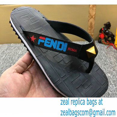 Fendi Rubber Men's Slides Thong Sandals 03 2021