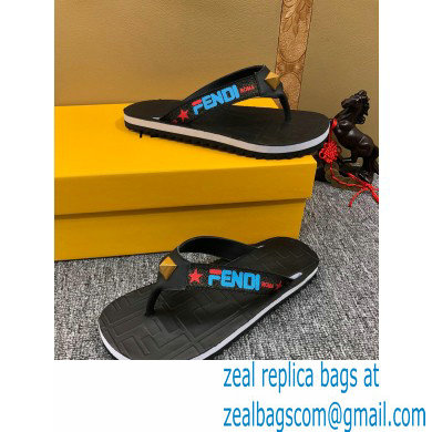 Fendi Rubber Men's Slides Thong Sandals 03 2021