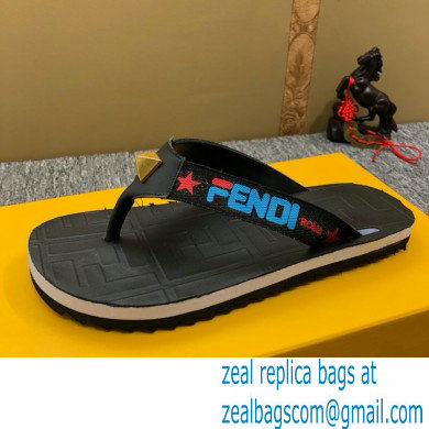 Fendi Rubber Men's Slides Thong Sandals 03 2021