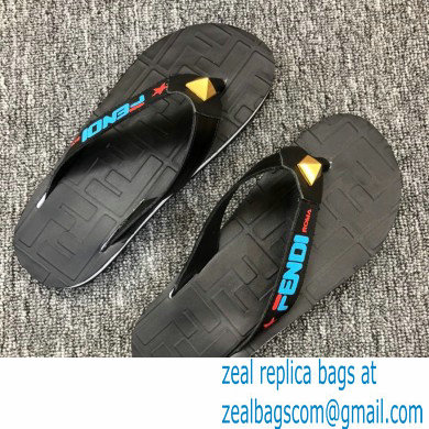 Fendi Rubber Men's Slides Thong Sandals 03 2021