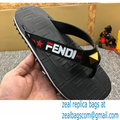 Fendi Rubber Men's Slides Thong Sandals 04 2021