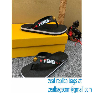 Fendi Rubber Men's Slides Thong Sandals 04 2021