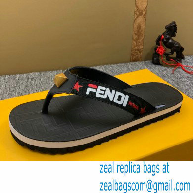 Fendi Rubber Men's Slides Thong Sandals 04 2021
