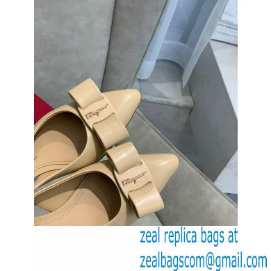 Ferragamo Heel 2cm Viva Slingbacks Beige