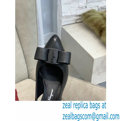 Ferragamo Heel 5.5cm Viva Slingbacks Black