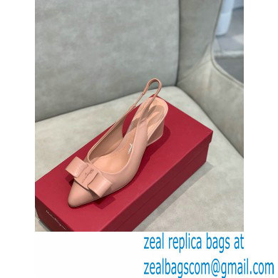 Ferragamo Heel 5.5cm Viva Slingbacks Nude Pink