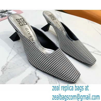 Givenchy Asymmetrical Heel 6.5cm Mules Black/White 2021 - Click Image to Close