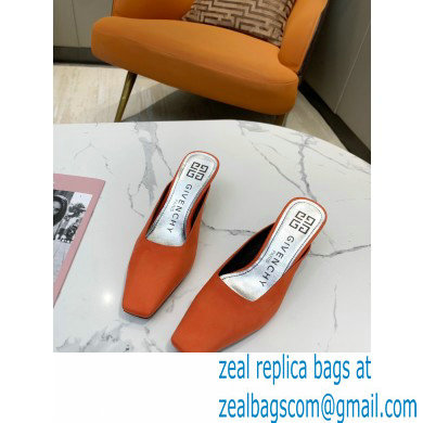 Givenchy Asymmetrical Heel 6.5cm Mules Orange 2021