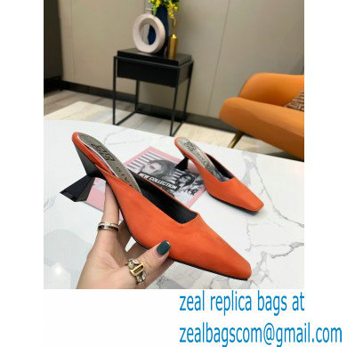 Givenchy Asymmetrical Heel 6.5cm Mules Orange 2021