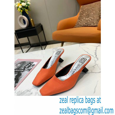 Givenchy Asymmetrical Heel 6.5cm Mules Orange 2021 - Click Image to Close