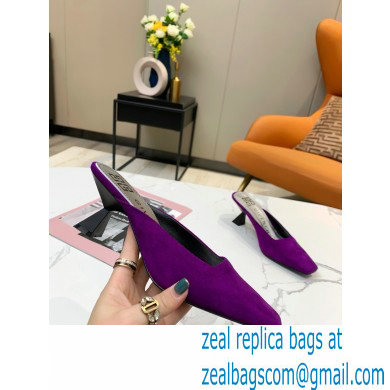 Givenchy Asymmetrical Heel 6.5cm Mules Purple 2021 - Click Image to Close