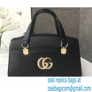 Gucci Arli Large Top Handle Bag 550130 Black - Click Image to Close