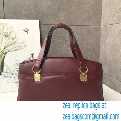 Gucci Arli Large Top Handle Bag 550130 Burgundy - Click Image to Close