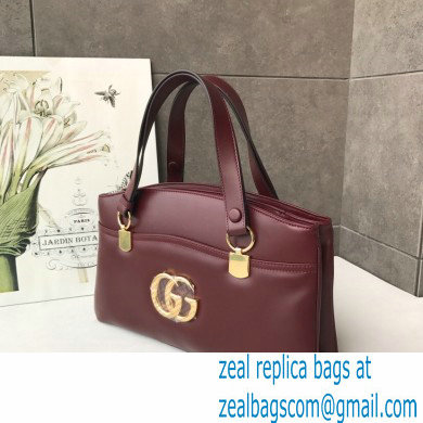 Gucci Arli Large Top Handle Bag 550130 Burgundy - Click Image to Close