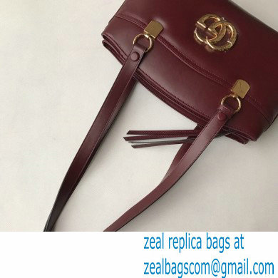 Gucci Arli Large Top Handle Bag 550130 Burgundy - Click Image to Close