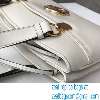 Gucci Arli Large Top Handle Bag 550130 White - Click Image to Close