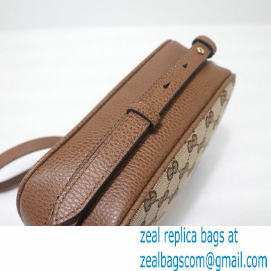Gucci Bree Original GG Canvas Mini Messenger Bag 387360 Brown 2021 - Click Image to Close