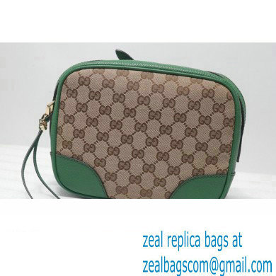 Gucci Bree Original GG Canvas Mini Messenger Bag 387360 Green 2021 - Click Image to Close