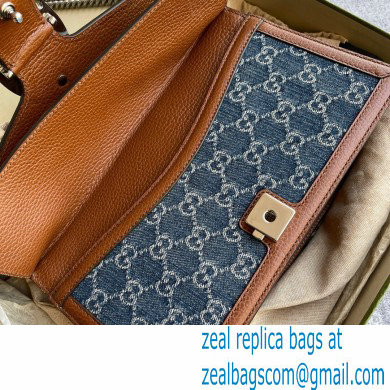 Gucci Dionysus Small Shoulder Bag 400249 Washed GG Denim Blue 2021 - Click Image to Close