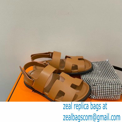 Hermes Takara Sandals Top Quality Brown 2021 - Click Image to Close