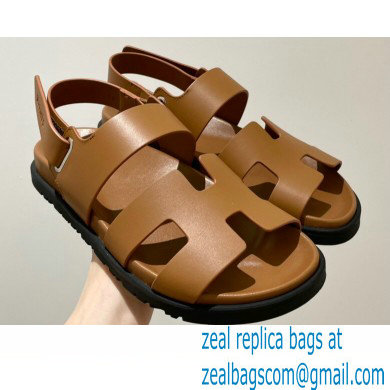 Hermes Takara Sandals Top Quality Brown 2021