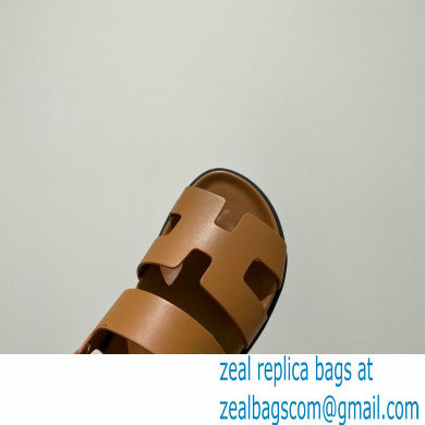 Hermes Takara Sandals Top Quality Brown 2021