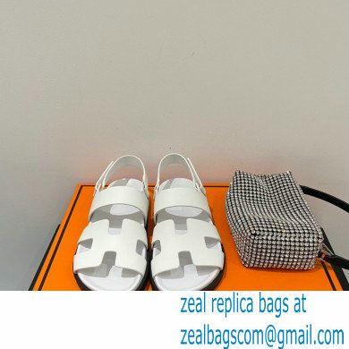 Hermes Takara Sandals Top Quality White 2021