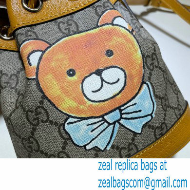 Kai x Gucci Mini Bucket Bag 660304 Teddy Bear 2021