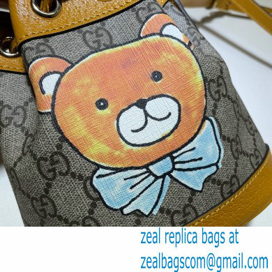 Kai x Gucci Mini Bucket Bag 660304 Teddy Bear 2021 - Click Image to Close