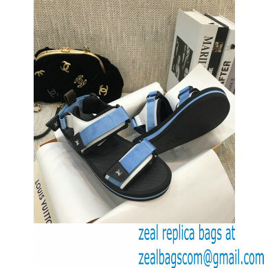 Louis Vuitton Arcade Flat Sandals Blue 2021