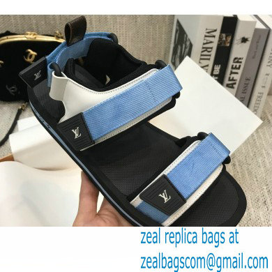 Louis Vuitton Arcade Flat Sandals Blue 2021 - Click Image to Close