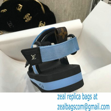 Louis Vuitton Arcade Flat Sandals Blue 2021