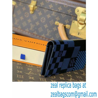 Louis Vuitton Damier Infini 3D Leather Brazza Wallet Blue 2021 - Click Image to Close