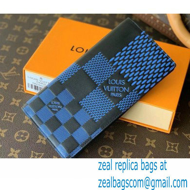 Louis Vuitton Damier Infini 3D Leather Brazza Wallet Blue 2021