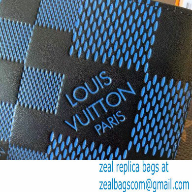 Louis Vuitton Damier Infini 3D Leather Multiple Wallet N60440 Blue 2021