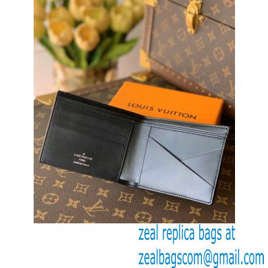 Louis Vuitton Damier Infini 3D Leather Multiple Wallet N60440 Blue 2021