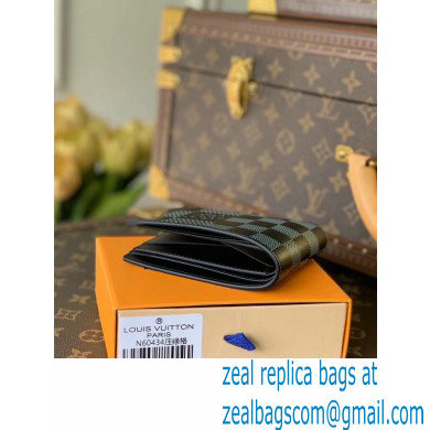 Louis Vuitton Damier Infini 3D Leather Multiple Wallet N60440 Green 2021 - Click Image to Close