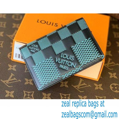 Louis Vuitton Damier Infini 3D Leather Pocket Organizer Wallet N60438 Green 2021 - Click Image to Close