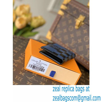 Louis Vuitton Damier Infini 3D Leather Pocket Organizer Wallet N60439 Blue 2021 - Click Image to Close