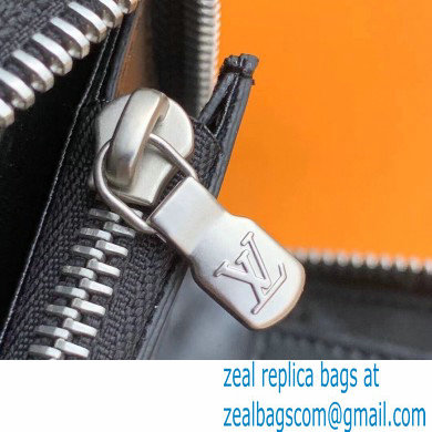 Louis Vuitton Damier Infini 3D Leather Zippy Wallet Vertical N60442 Blue 2021