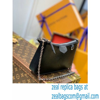 Louis Vuitton Epi Leather Easy Pouch On Strap Bag M80471 Black 2021 - Click Image to Close