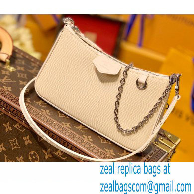 Louis Vuitton Epi Leather Easy Pouch On Strap Bag M80479 Quartz White 2021 - Click Image to Close