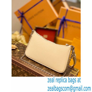 Louis Vuitton Epi Leather Easy Pouch On Strap Bag M80479 Quartz White 2021 - Click Image to Close