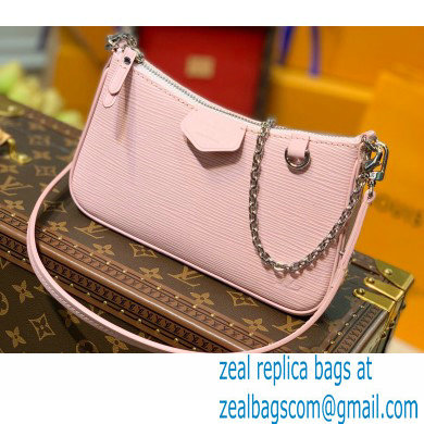 Louis Vuitton Epi Leather Easy Pouch On Strap Bag M80483 Rose Ballerine Pink 2021 - Click Image to Close