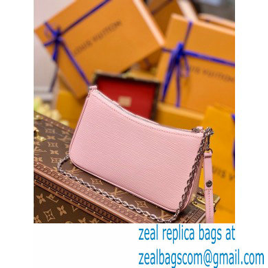 Louis Vuitton Epi Leather Easy Pouch On Strap Bag M80483 Rose Ballerine Pink 2021 - Click Image to Close