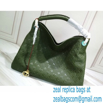 Louis Vuitton Monogram Empreinte Artsy MM Bag M43876 Army Green - Click Image to Close