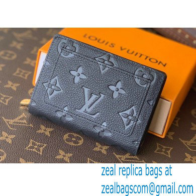 Louis Vuitton Monogram Empreinte Leather Clea Wallet M80151 Black 2021 - Click Image to Close