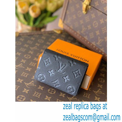 Louis Vuitton Monogram Empreinte Leather Clea Wallet M80151 Black 2021 - Click Image to Close